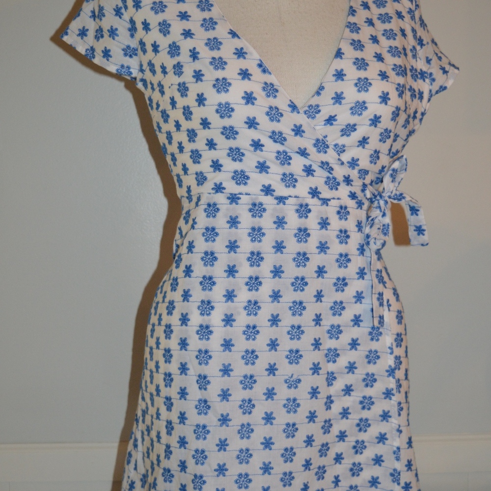 XXS Miami white and blue mini dress